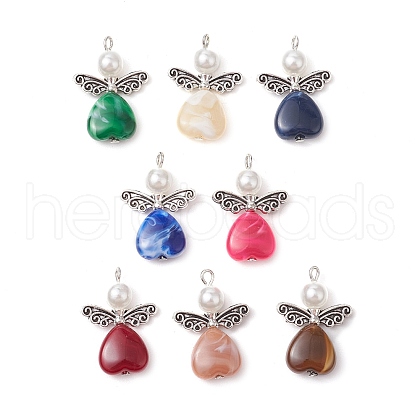 Two Tone Acrylic Charms PALLOY-JF03330-1
