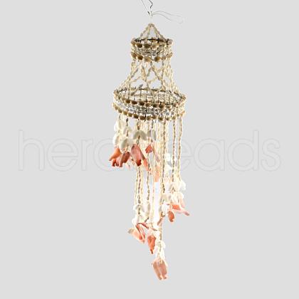 Dyed Seashell Aeolian Bells AJEW-Q108-03-1