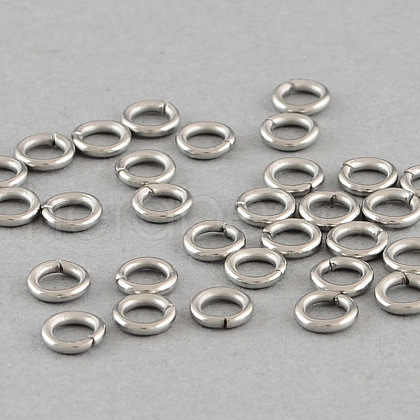 Tarnish Resistant 304 Stainless Steel Open Jump Rings A-STAS-Q186-02-8x1mm-1