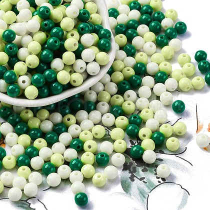 Opaque Acrylic Beads SACR-Q004-01M-1