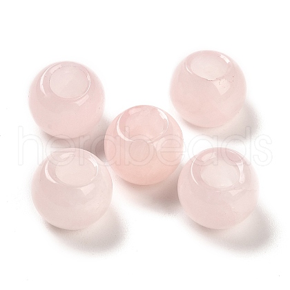 Natural Rose Quartz European Beads G-R488-01G-1