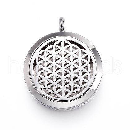 316 Surgical Stainless Steel Diffuser Locket Pendants STAS-P102-095F-1