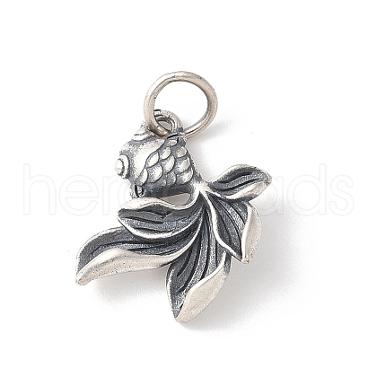 925 Sterling Silver Fish Charms STER-R012-06AS-1