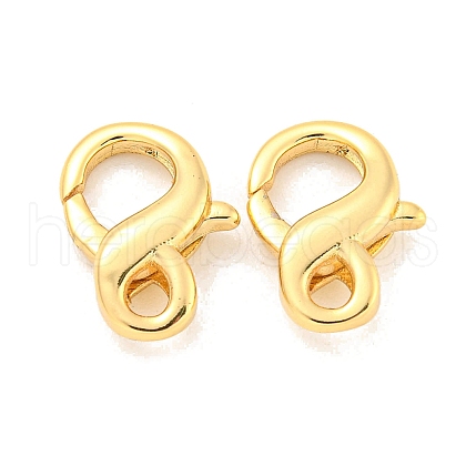 Rack Plating Brass Double Lobster Claw Clasps KK-G416-53P-01-1