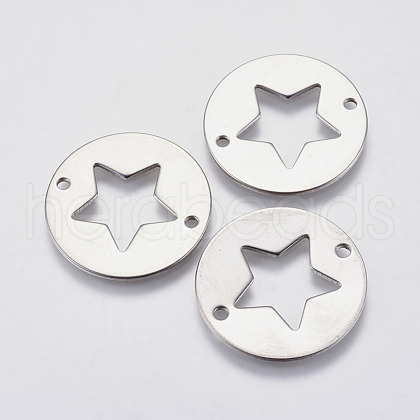 Tarnish Resistant 201 Stainless Steel Pentacle Links connectors STAS-I097-018P-1