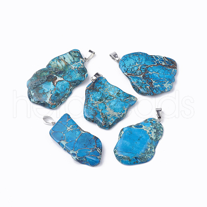 Natural Regalite/Imperial Jasper/Sea Sediment Jasper Pendants G-S299-34D-1