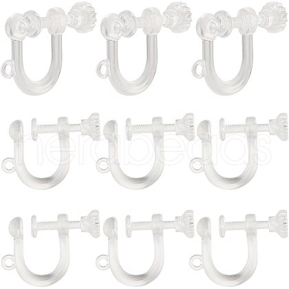 SUNNYCLUE 30Pcs Resin Clip-on Earring Findings FIND-SC0008-79-1