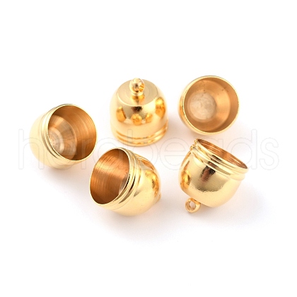 Brass Cord End Cap for Jewelry Making KK-O139-14E-G-1