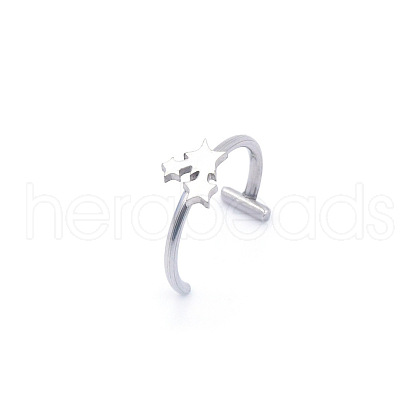Anti-Tarnish 304 Stainless Steel 20 Gauge Fake Lip Rings Piercing Jewelry WGC994D-09-1