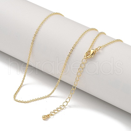 Brass Cable Chain Necklaces KK-H503-40G-1