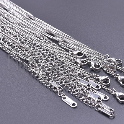 2.2mm Stainless Steel Twisted Chain Necklaces UT6416-1-1
