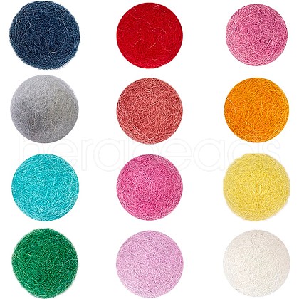 SUNNYCLUE 48Pcs 12 Colors DIY Doll Craft Pom Pom Balls AJEW-SC0001-54-1