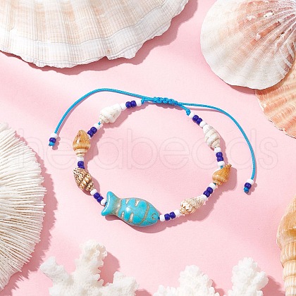 Glass Seed Beaded Braided Bead Bracelets BJEW-MZ00172-01-1