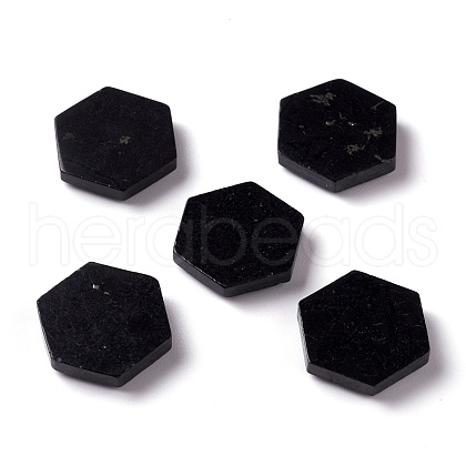 Natural Shungite Cabochons G-L505-45-1