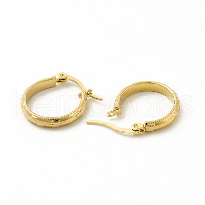 201 Stainless Steel Hoop Earrings with 304 Stainless Steel Pins for Women EJEW-M214-01B-G-1