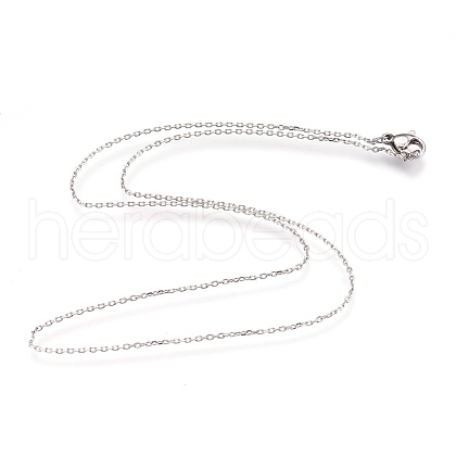 Non-Tarnish 304 Stainless Steel Cable Chain Necklaces NJEW-G313-16P-1