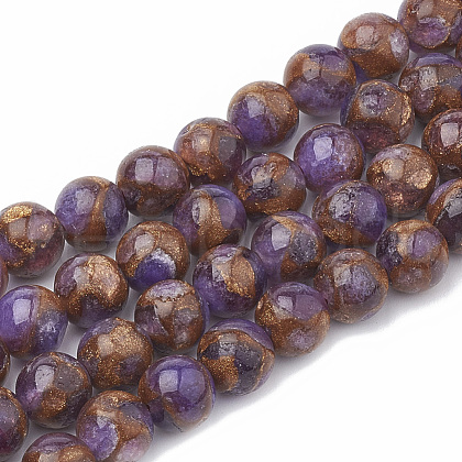 Natural Chalcedony Beads Strands G-S333-10mm-014A-1