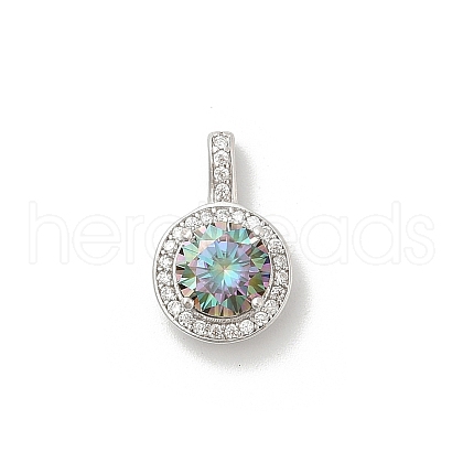 925 Sterling Silver Micro Pave Clear Cubic Zirconia Charms STER-U008-02P-01-1