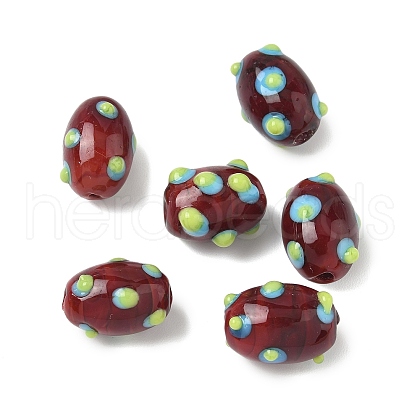 Handmade Lampwork Bumpy Beads LAMP-U004-04B-1