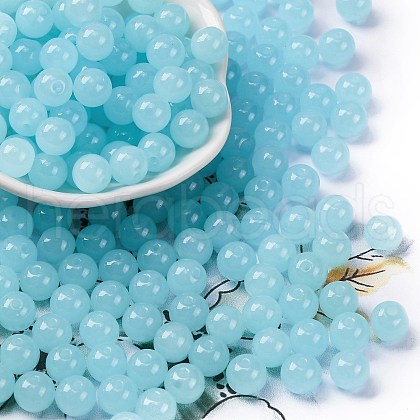 Imitation Jade Glass Seed Beads SEED-Z004-J8MM-04-1
