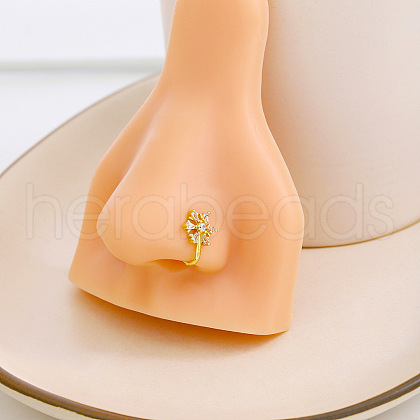 Alloy Crystal Rhinestone Clip on Nose Rings WGF4DCC-01-1