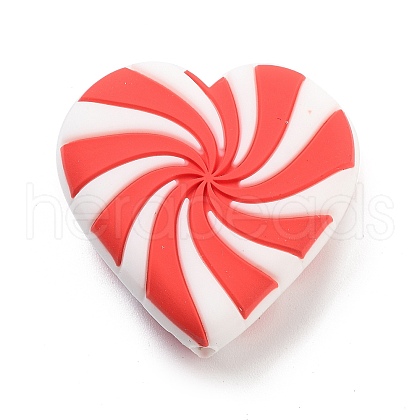 Heart Food Grade Eco-Friendly Silicone Focal Beads SIL-K004-09A-1