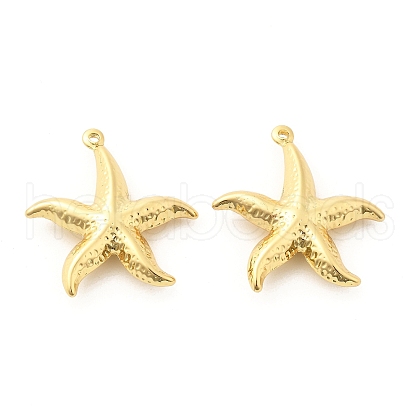 Starfish Brass Pendants KK-L237-004G-1
