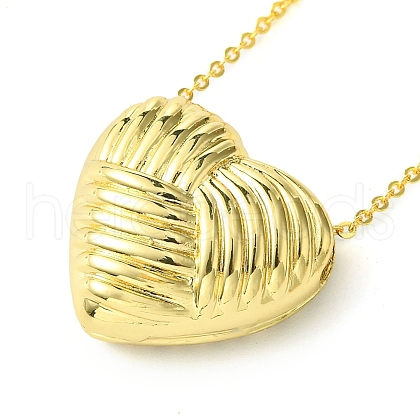 Rack Plating Brass Heart Pendant Necklaces for Women NJEW-G139-01G-1