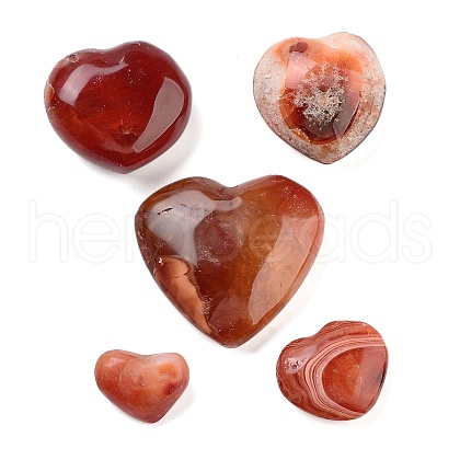 Natural Red Agate Heart Love Healing Stones G-G125-01B-1