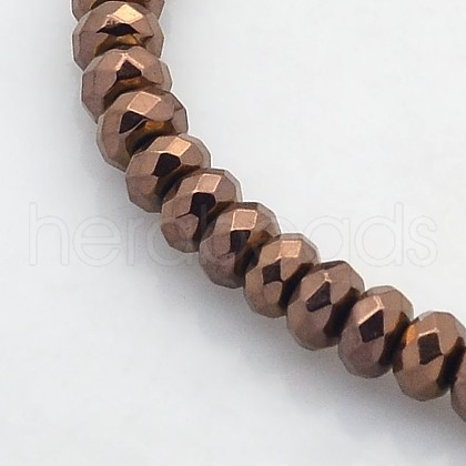 Electroplate Non-magnetic Synthetic Hematite Beads Strands G-J208D-04-1