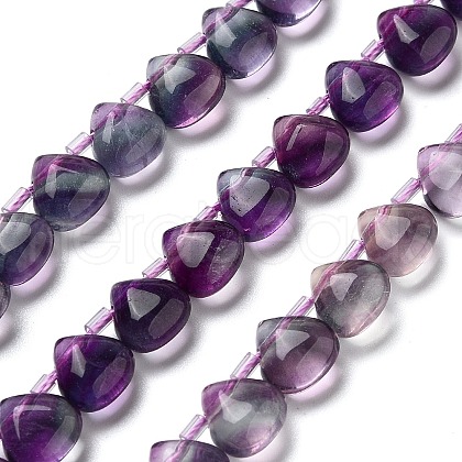 Natural Purple Fluorite Beads Strands G-NH0032-A02-02-1