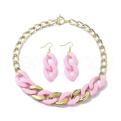 Acrylic Chains Jewelry Set SJEW-JS01288-04-1