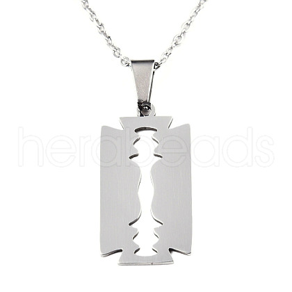 Non-Tarnish 201 Stainless Steel Pendants Necklaces NJEW-S105-JN721-45-1-1