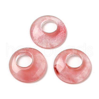 Cherry Quartz Glass Pendants G-T122-76V-1