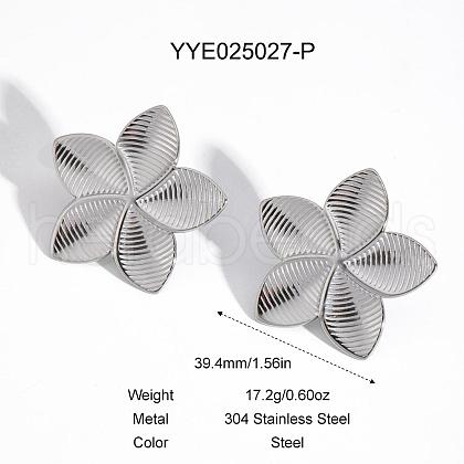 Flower Stainless Steel Stud Earrings for Women AN3798-3-1
