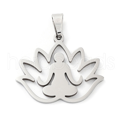 Non-Tarnish 201 Stainless Steel Pendants STAS-A090-09P-1