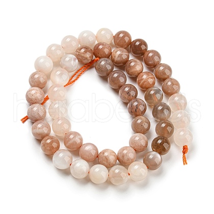 Natural Multi-Moonstone Beads Strands G-P503-8MM-04-1