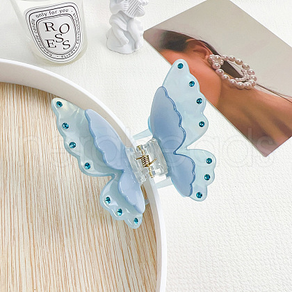 Double Layered Butterfly Acrylic Claw Hair Clips PW-WG587CF-07-1