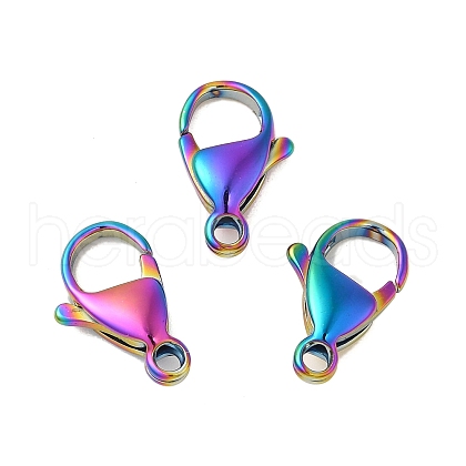 Ion Plating(IP) 304 Stainless Steel Lobster Claw Clasps STAS-AB11-M-1