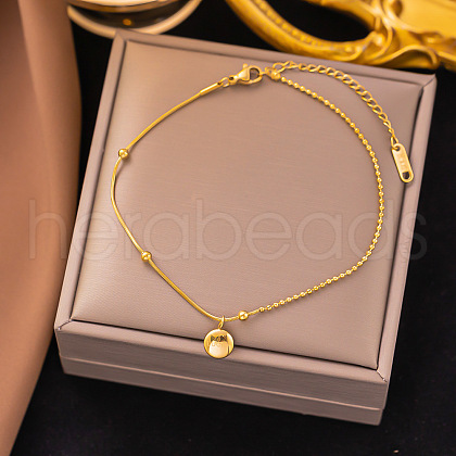 Stainless Steel Alloy Charm Anklets WG33B59-20-1