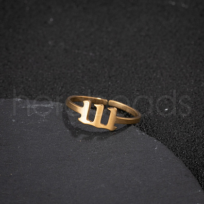 Number 201 Stainless Steel Adjustable Cuff Rings FS-WG22891-01-1