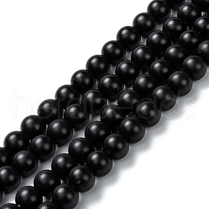 Natural Black Onyx Beads Strands X-G-Z024-01C-1