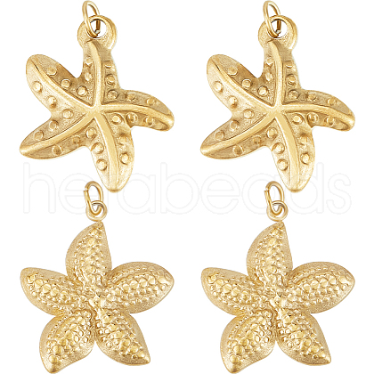 Beebeecraft 8Pcs 2 Style 304 Stainless Steel Pendants STAS-BBC0004-51-1