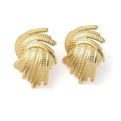 304 Stainless Steel Stud Earrings for Women EJEW-B048-02G-1