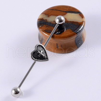 304 Stainless Steel Long Barbell Cartilage Earrings FS-WGA4435-14-1