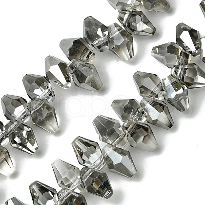 Transparent Electroplate Glass Beads Strands GLAA-K064-06A-PL01-1