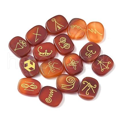 16Pcs 16 Styles Natural Carnelian Display Decorations G-F786-02A-02-1