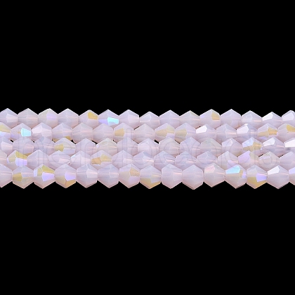 Imitation Jade Electroplate Glass Beads Strands EGLA-A039-J4mm-L02-1