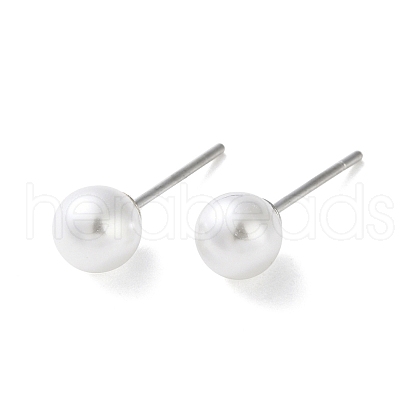 Imitation Pearl Stud Earrings EJEW-P296-21A-P-1