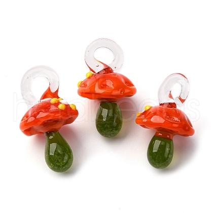 Handmade Lampwork Pendants LAMP-M02-01Y-1